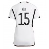 Damen Fußballbekleidung Deutschland Niklas Sule #15 Heimtrikot WM 2022 Kurzarm